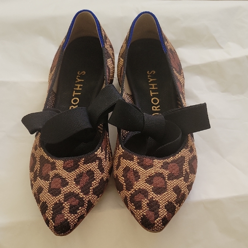 Rothy's Brown and Black Leopard Print Loafers